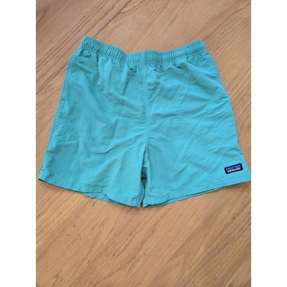 Patagonia Boys Youth XXL Green Mesh Lined Swim Trunks Shorts EUC